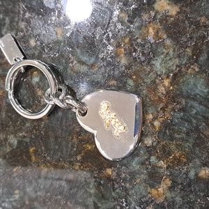 Coach heart keychain